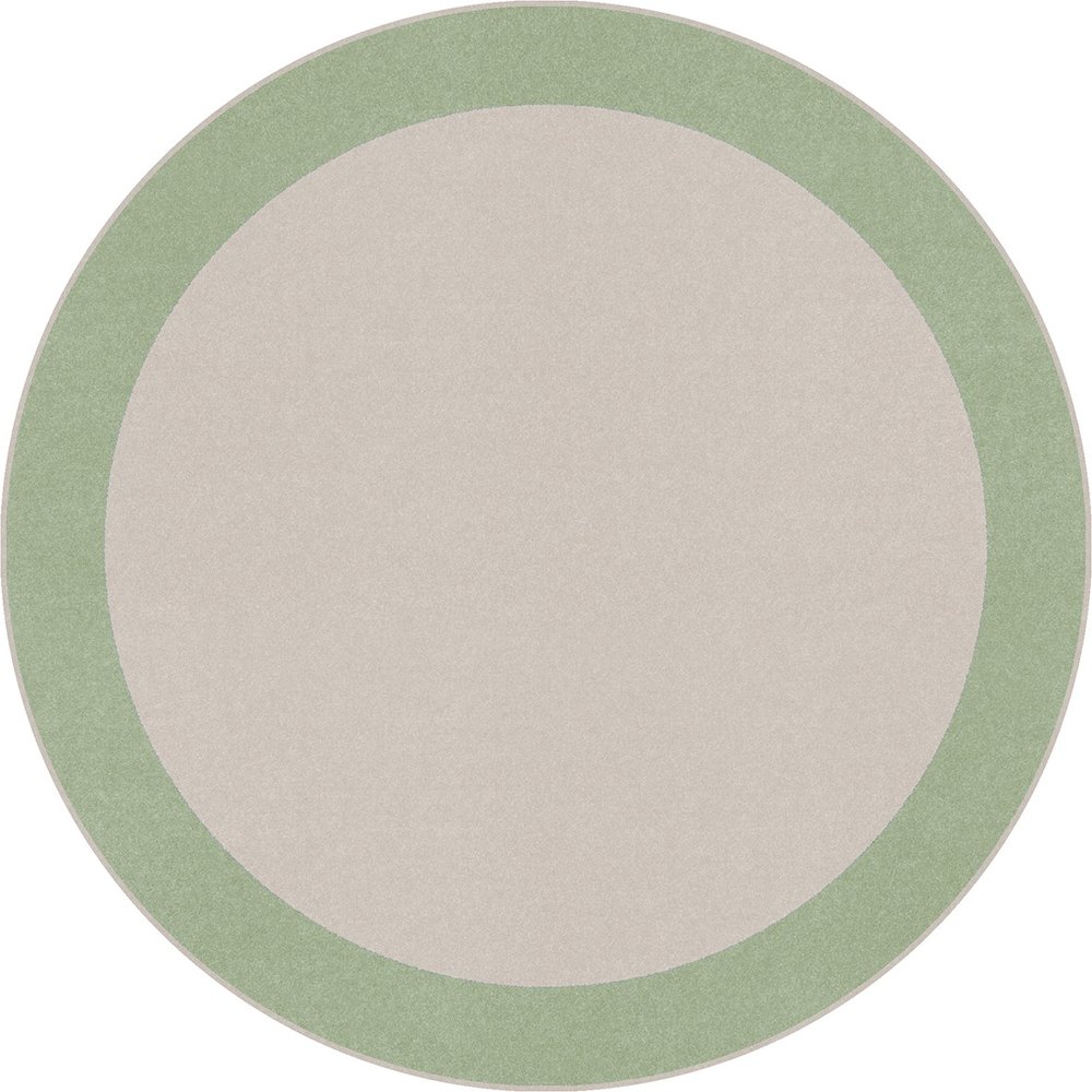 Kid Essentials Easy Going 7'7" Round Area Rug in Color Sage. Picture 1