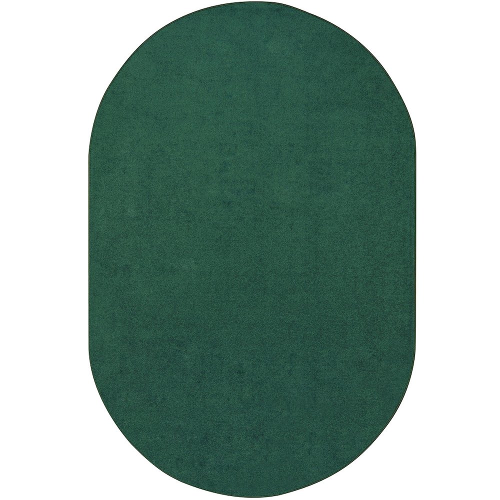 Kid Essentials Endurance 6' x 9' Oval Area Rug in Color Forest. Picture 1