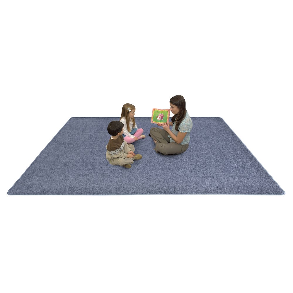 Kid Essentials Endurance 6' x 6' Area Rug in Color Glacier Blue. Picture 4