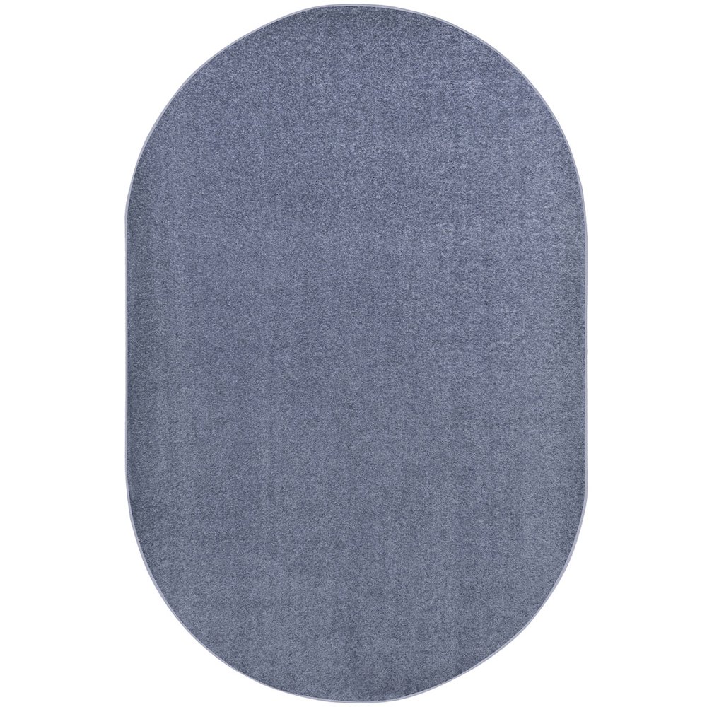 Kid Essentials Endurance 6' x 9' Oval Area Rug in Color Glacier Blue. Picture 1