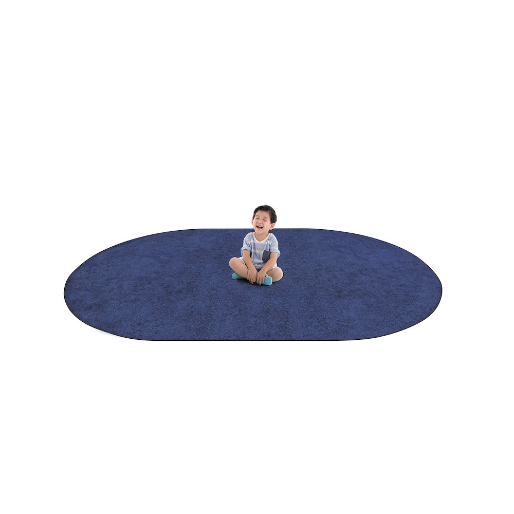 Kid Essentials Endurance 6' x 9' Oval Area Rug in Color Midnight Sky. Picture 4