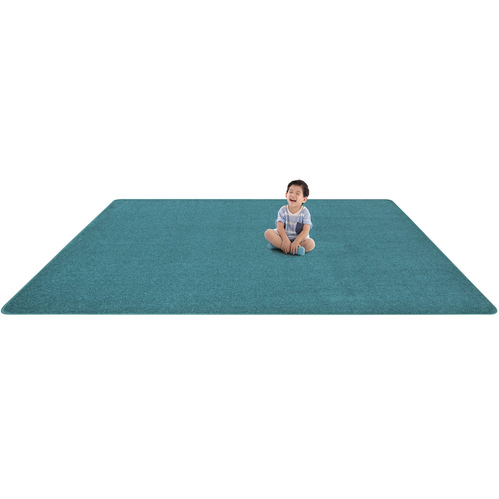 Kid Essentials Endurance 6' x 6' Area Rug in Color Mint. Picture 4