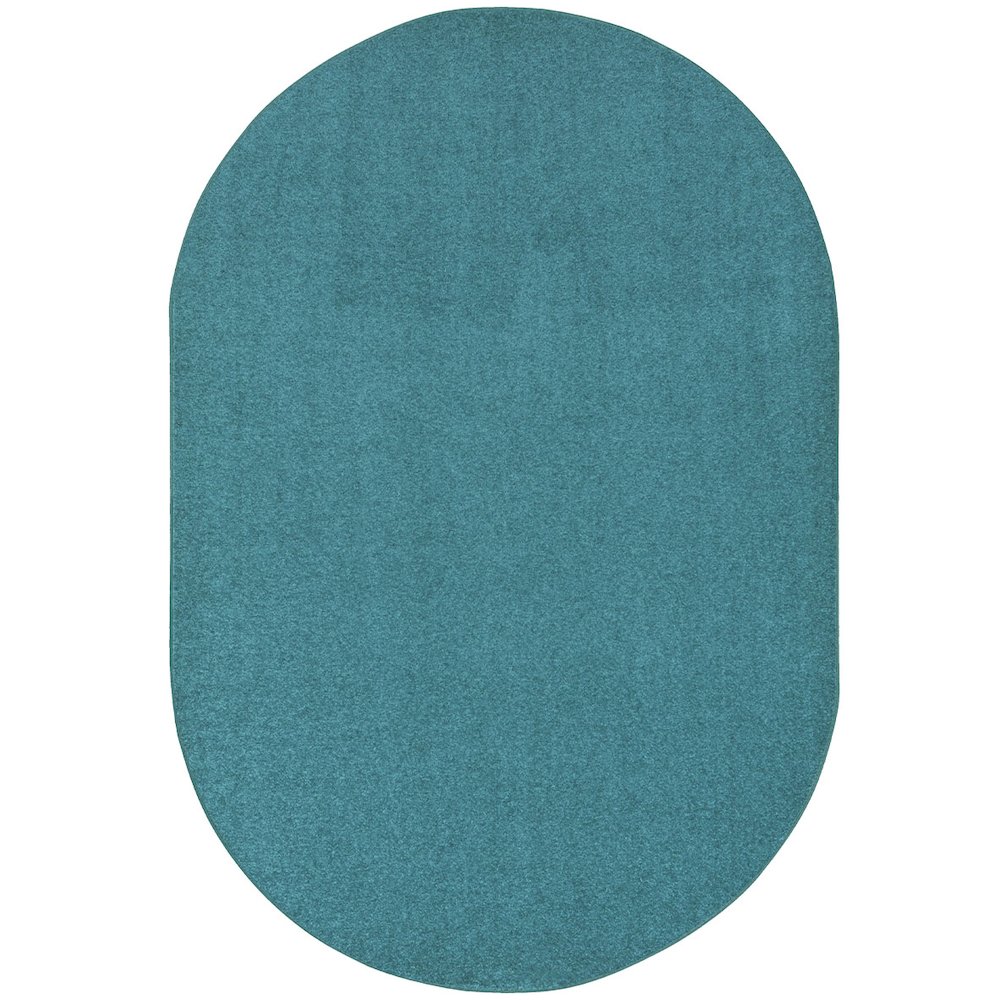 Kid Essentials Endurance 6' x 9' Oval Area Rug in Color Mint. Picture 1