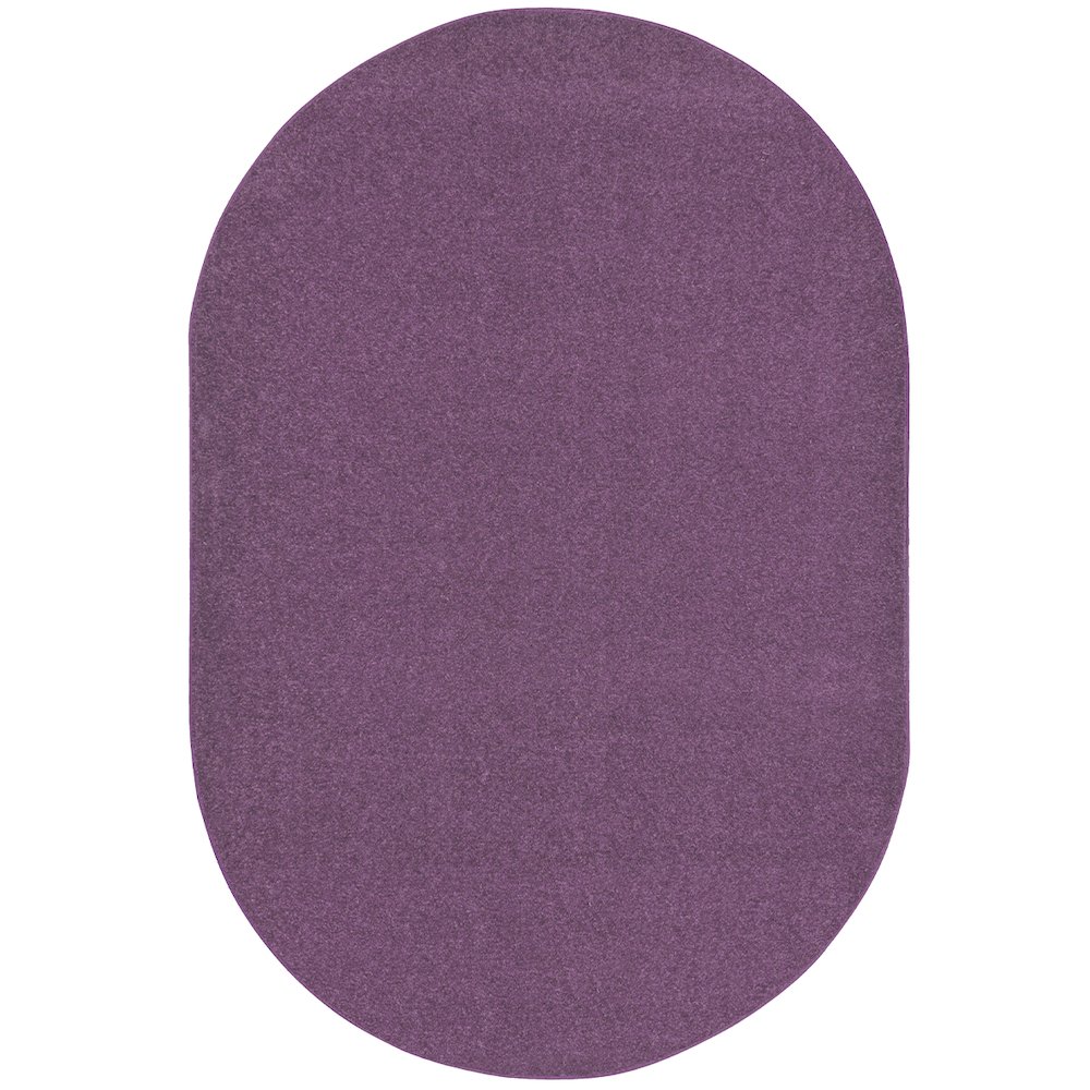 Kid Essentials Endurance 6' x 9' Oval Area Rug in Color Purple. Picture 1
