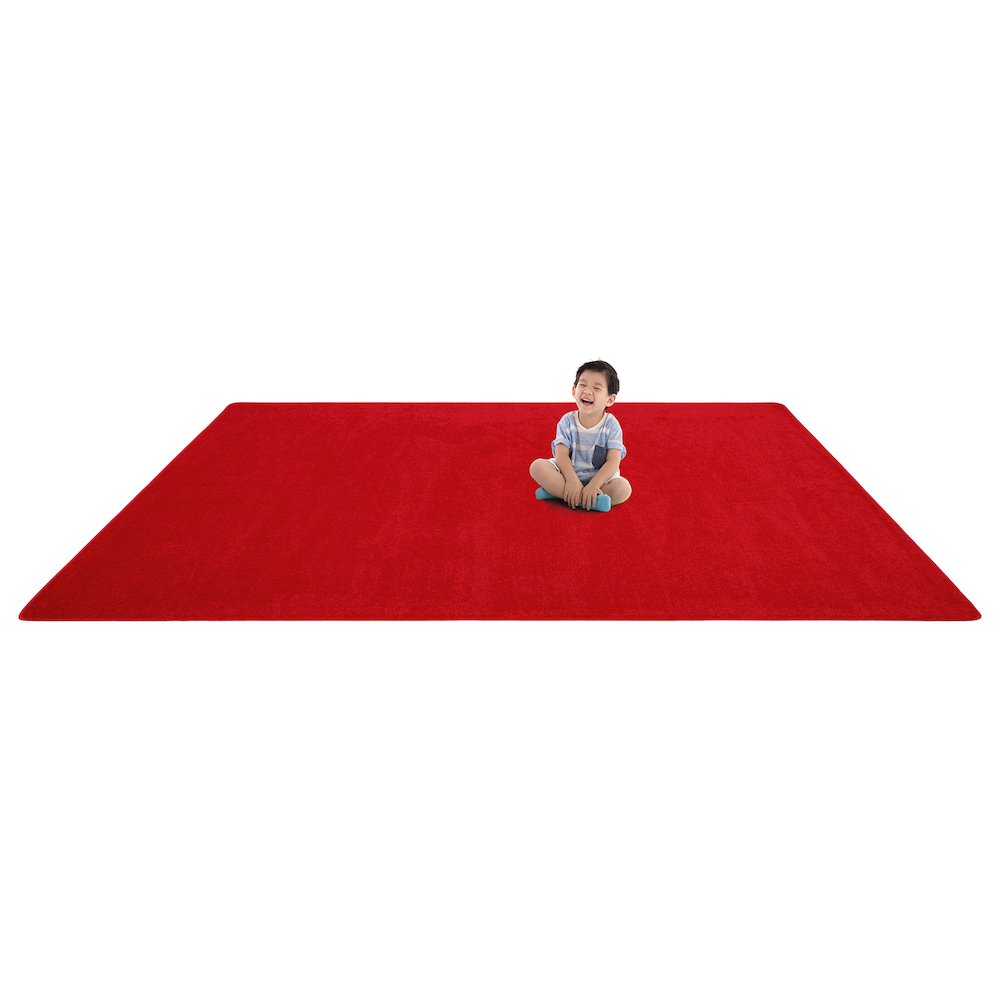 Kid Essentials Endurance 6' x 6' Area Rug in Color Red. Picture 4