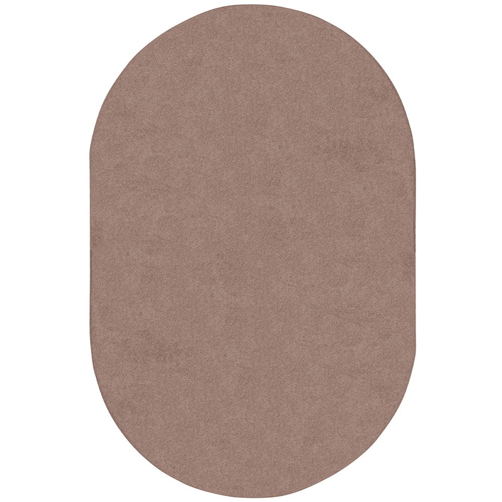 Kid Essentials Endurance 6' x 9' Oval Area Rug in Color Taupe. Picture 1