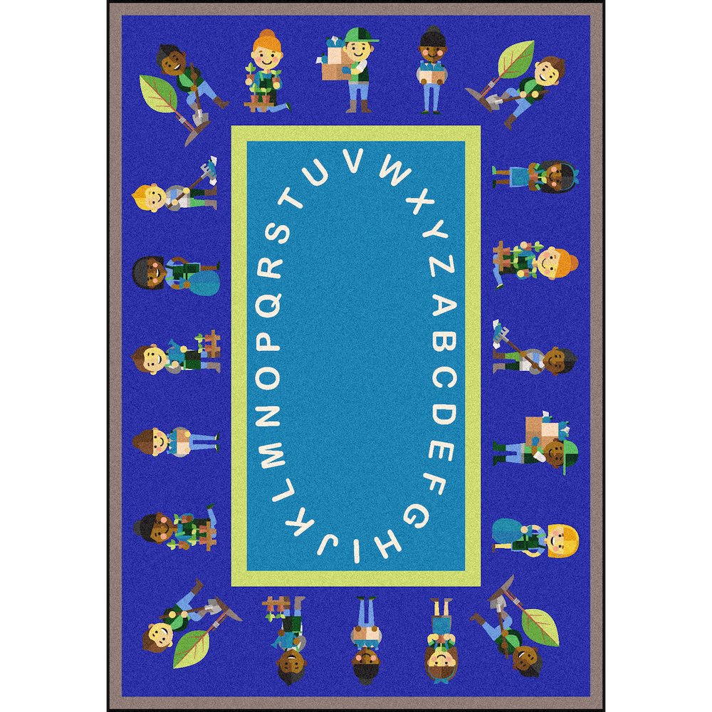 Kid Essentials Environmental Helpers 5'4" x 7'8" Area Rug in Color Multi. Picture 1