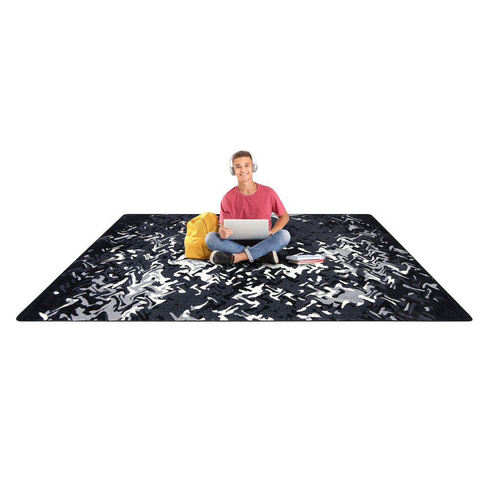 Kid Essentials Eruption 3'10" x 5'4" Area Rug in Color Arctic. Picture 4
