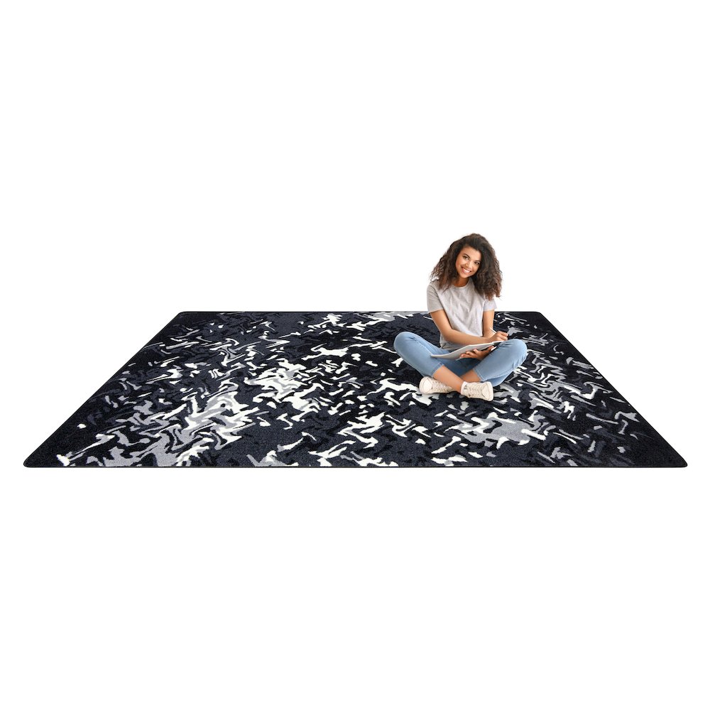 Kid Essentials Eruption 3'10" x 5'4" Area Rug in Color Arctic. Picture 5