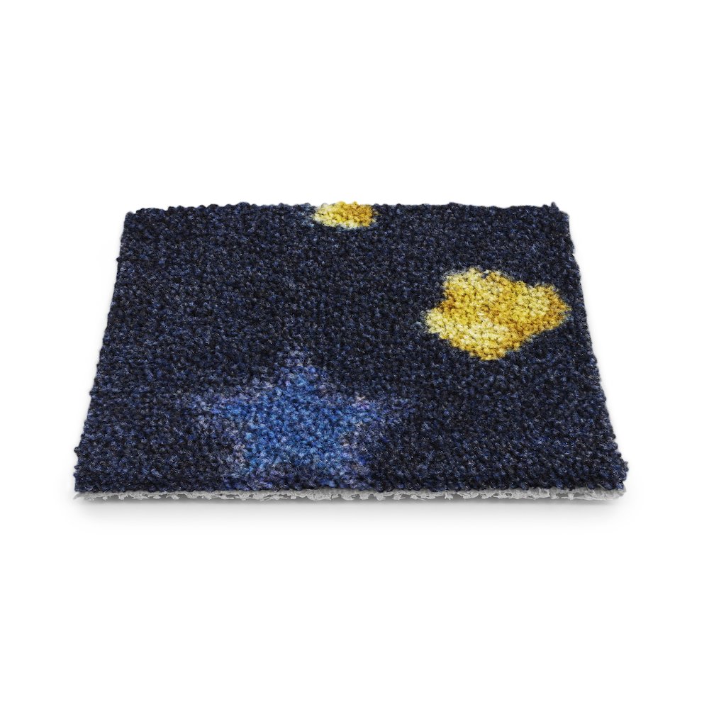 Any Day Matinee Feature Film 3'10" x 5'4" Area Rug in Color Navy. Picture 6