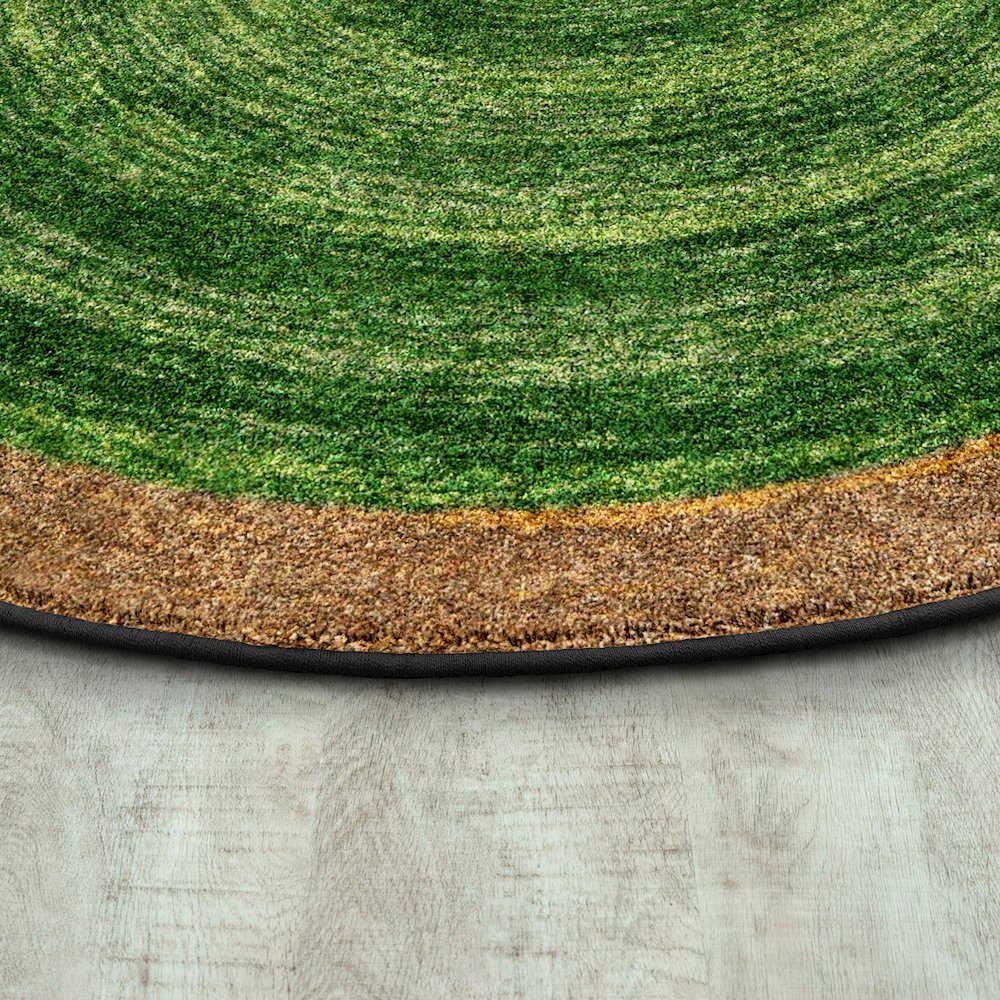 Kid Essentials Feeling Natural 7'7" Round Area Rug in Color Pine. Picture 2