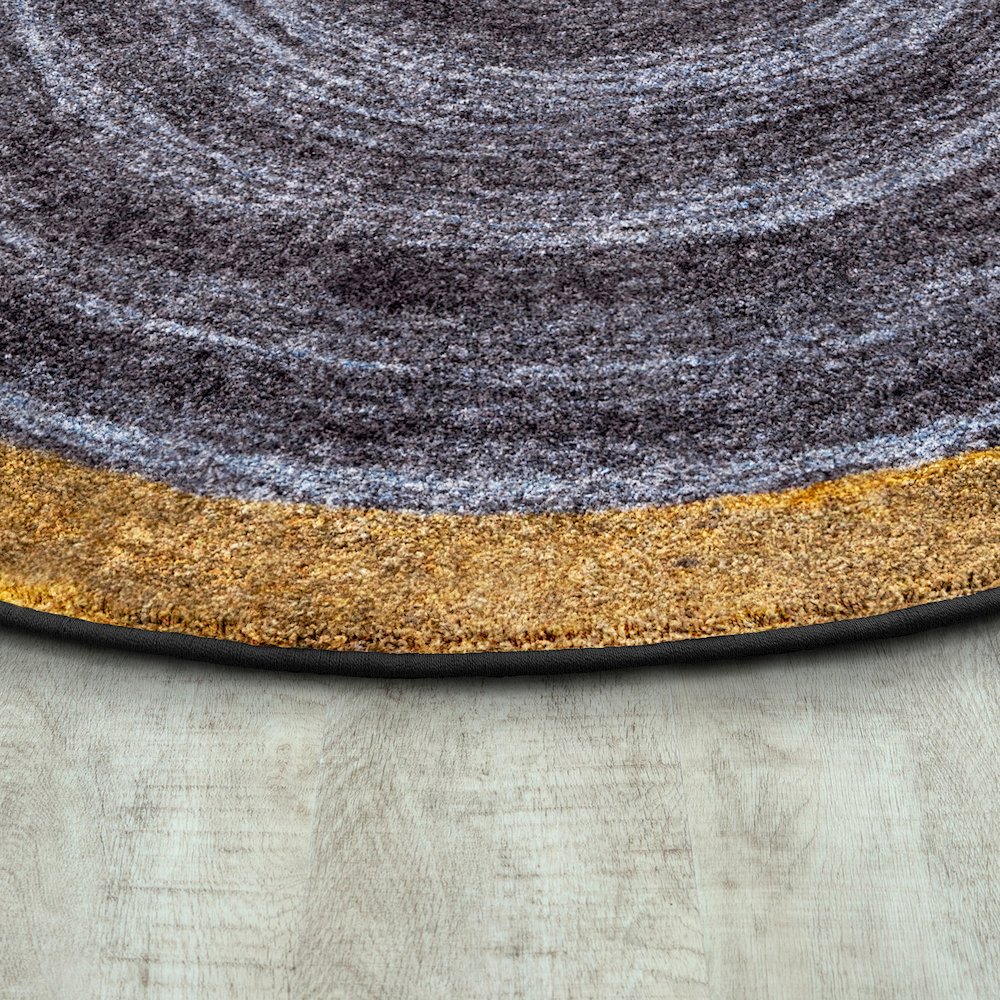 Kid Essentials Feeling Natural 7'7" Round Area Rug in Color Slate. Picture 2