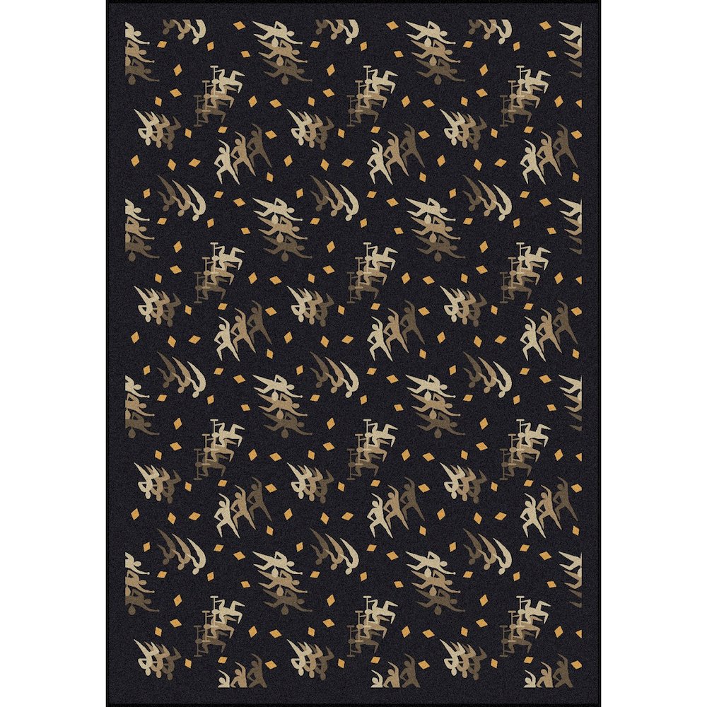 Games People Play Fitness Zone 3'10" x 5'4" Area Rug in Color Charcoal. Picture 1