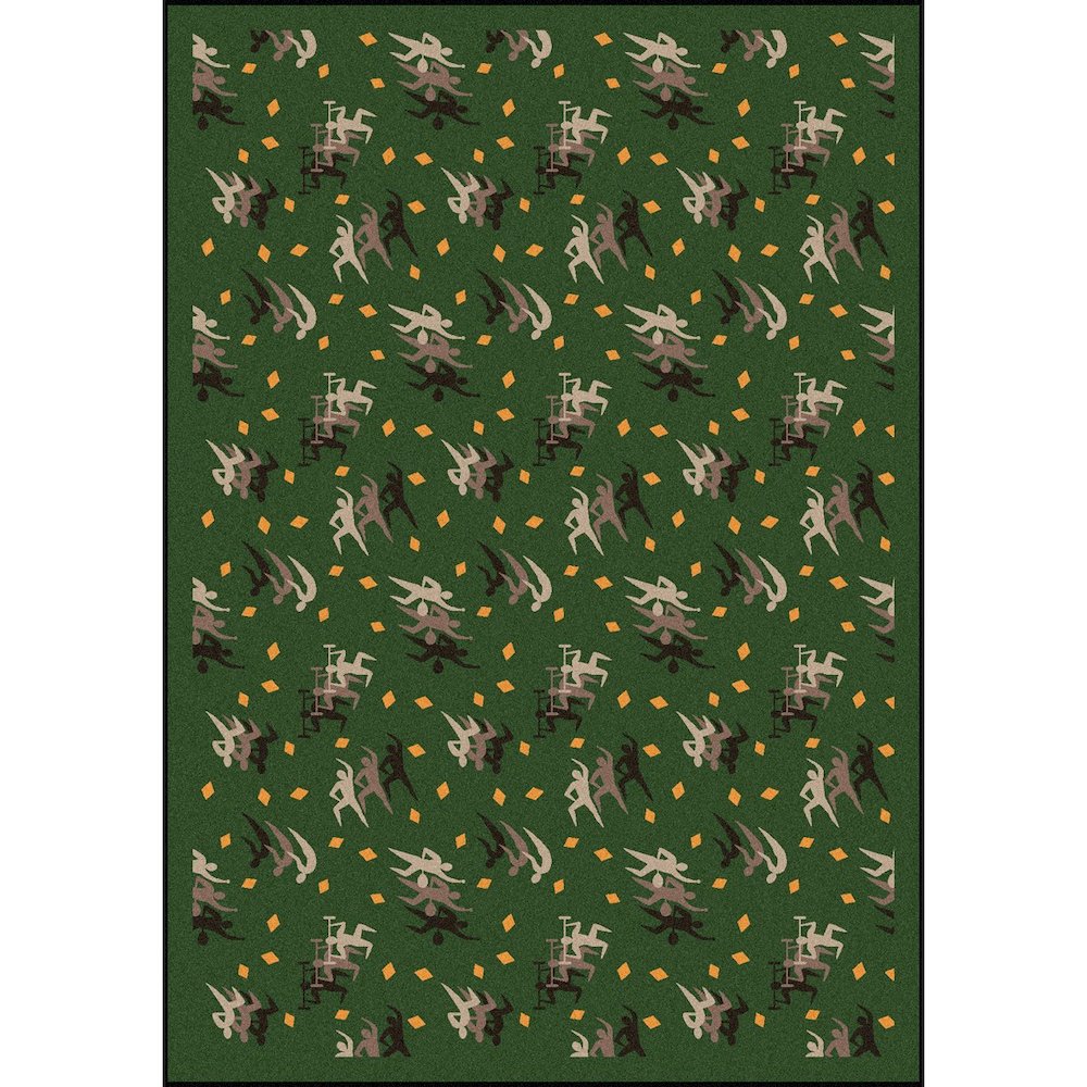 Games People Play Fitness Zone 3'10" x 5'4" Area Rug in Color Sage. Picture 1