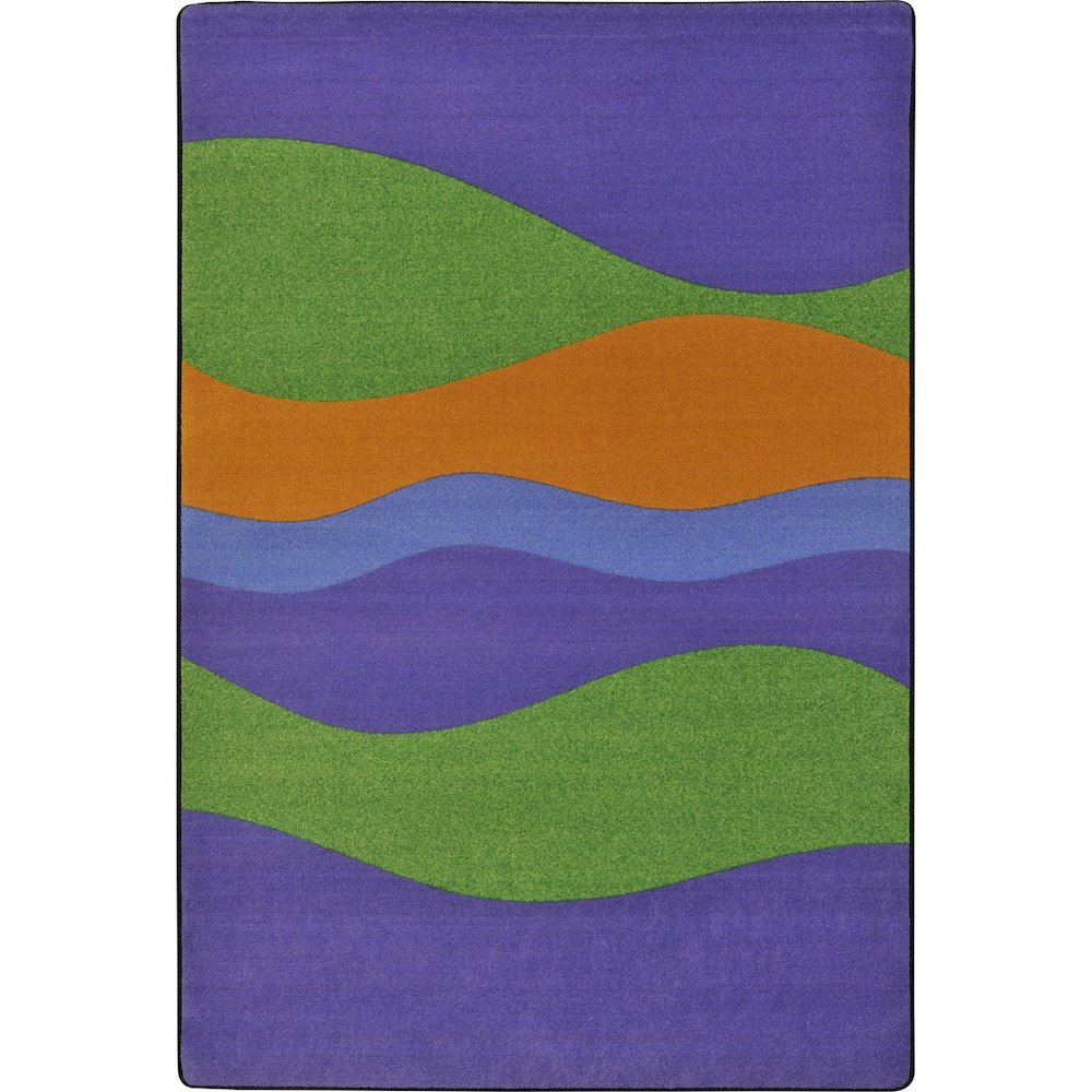 Kid Essentials Flow 5'4" x 7'8" Area Rug in Color Violet. Picture 1