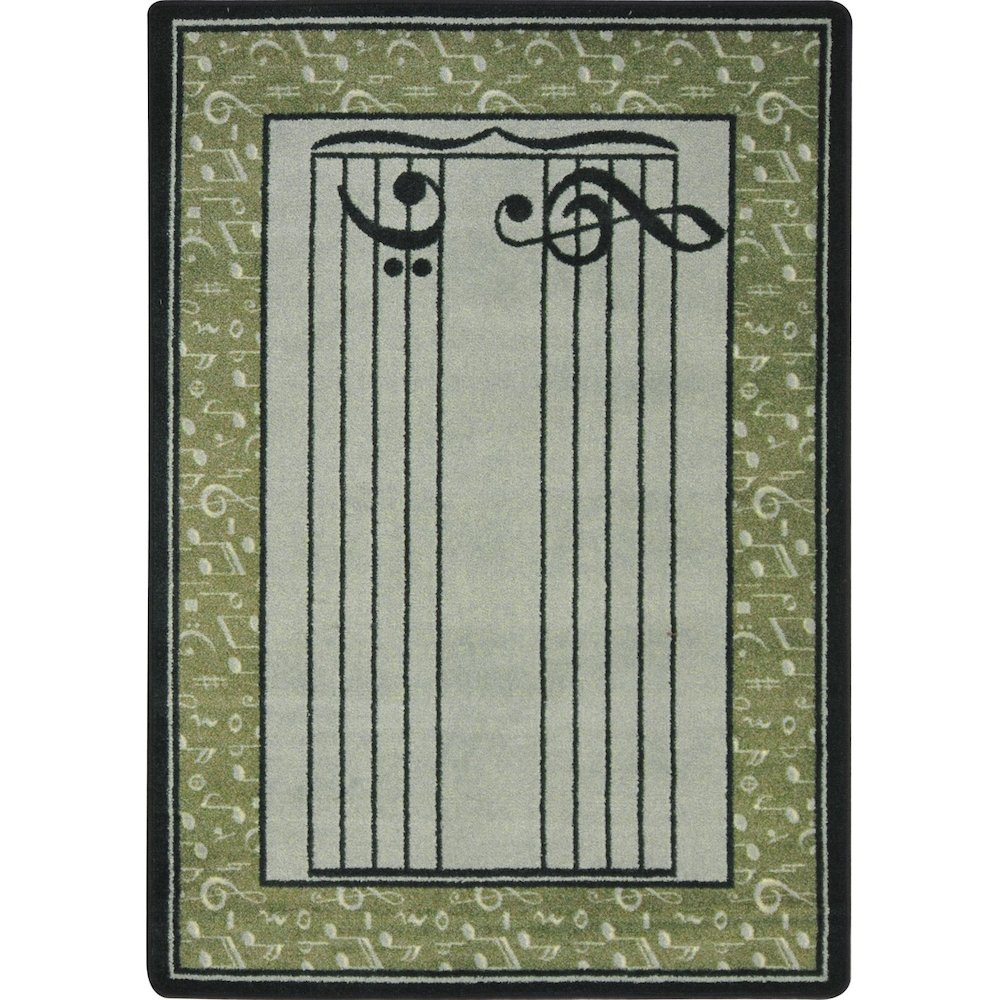 Kid Essentials Fully Staffed 3'10" x 5'4" Area Rug in Color Sage. Picture 1