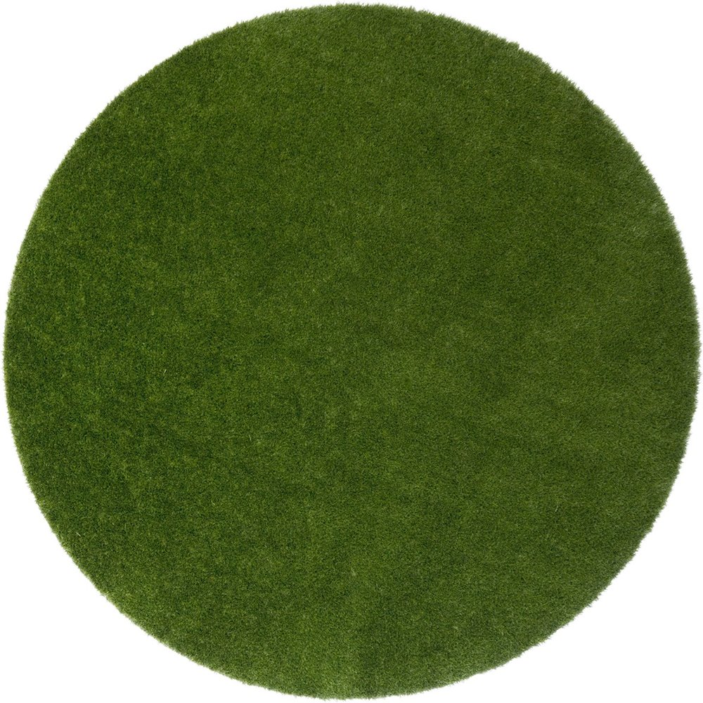 Kid Essentials GreenSpace 7'6" Round Area Rug in Color Green. Picture 1