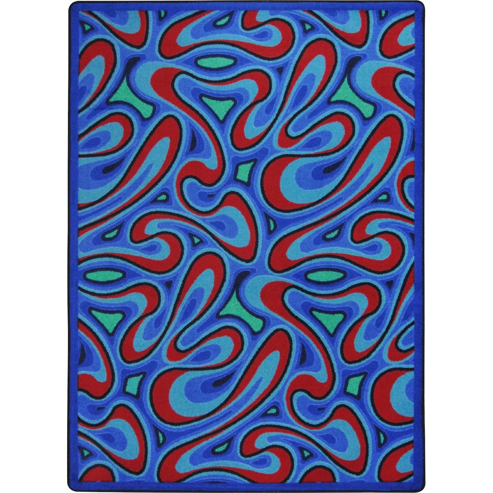 Kaleidoscope Groovy 5'4" x 7'8" Area Rug in Color Multi. Picture 1