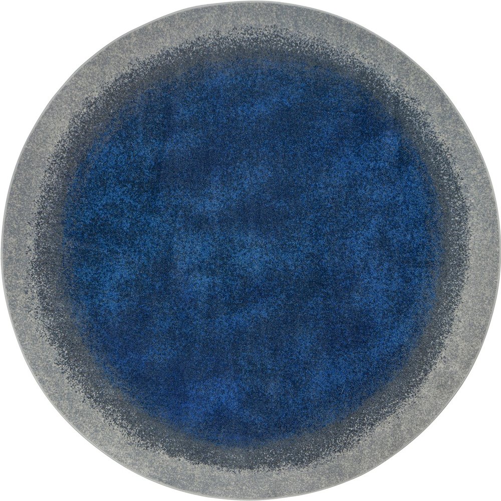 Kid Essentials Grounded 7'7" Round Area Rug in Color Marine. Picture 1