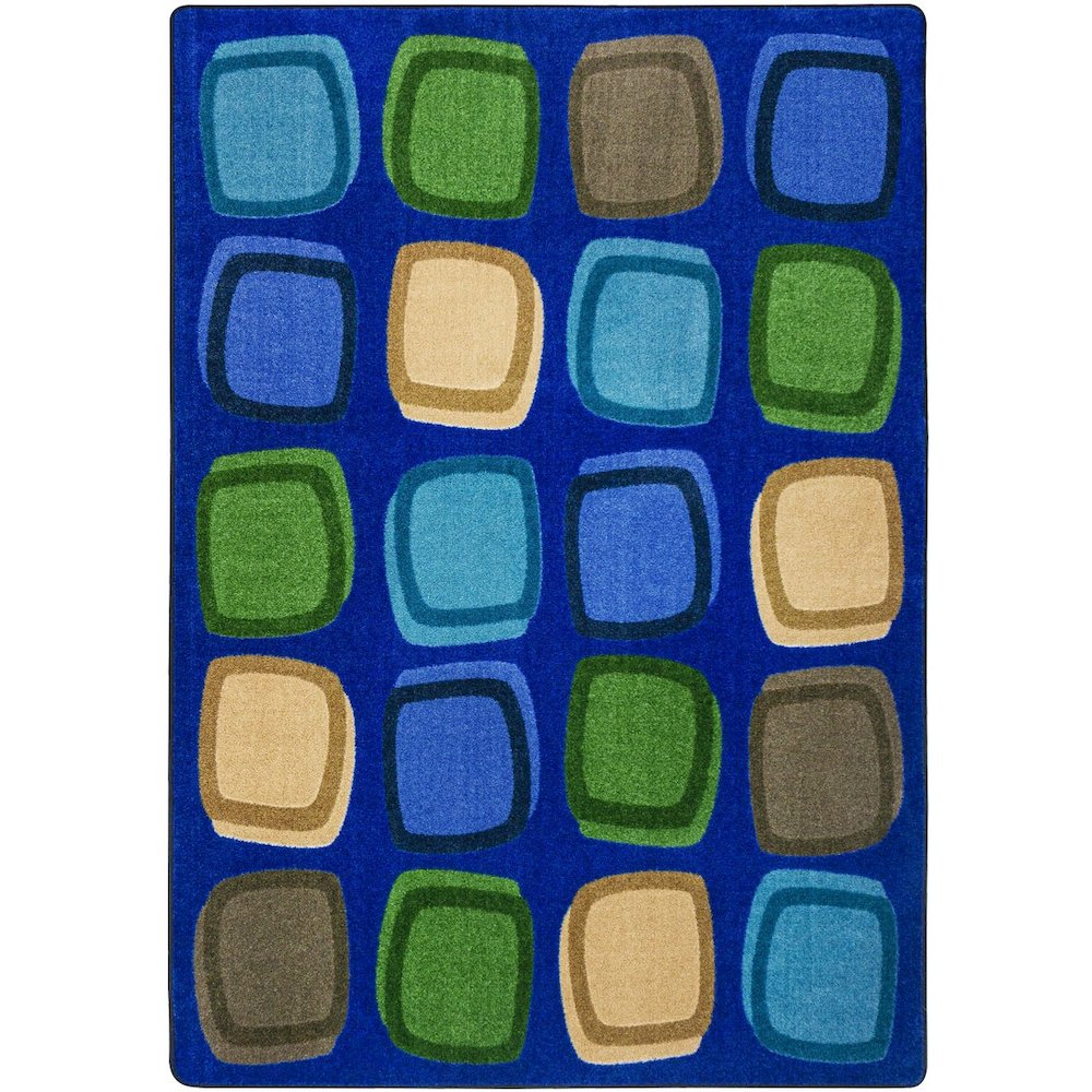 Kid Essentials Harmony Blocks 5'4" x 7'8" Area Rug in Color Multi. Picture 1