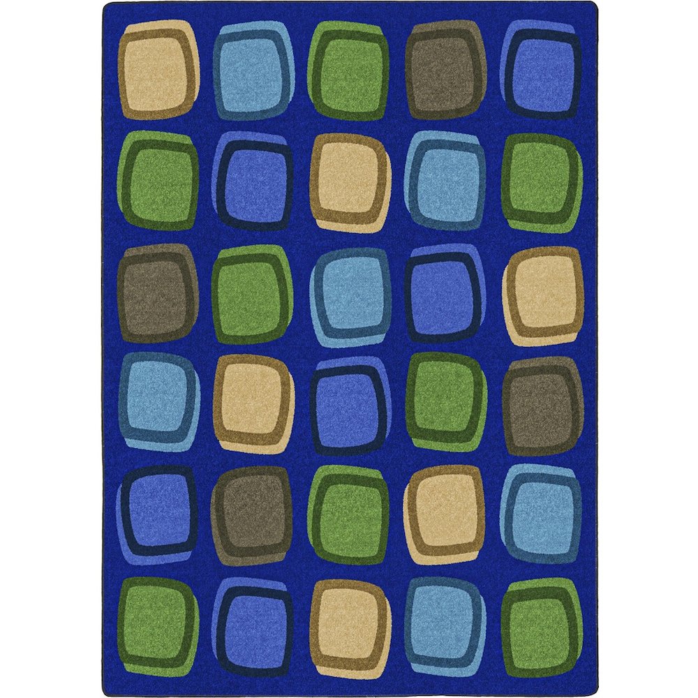 Kid Essentials Harmony Blocks 7'8" x 10'9" Area Rug in Color Multi. Picture 1