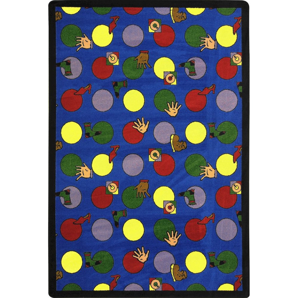 Playful Patterns Hokey Pokey 3'10" x 5'4" Area Rug in Color Multi. Picture 1
