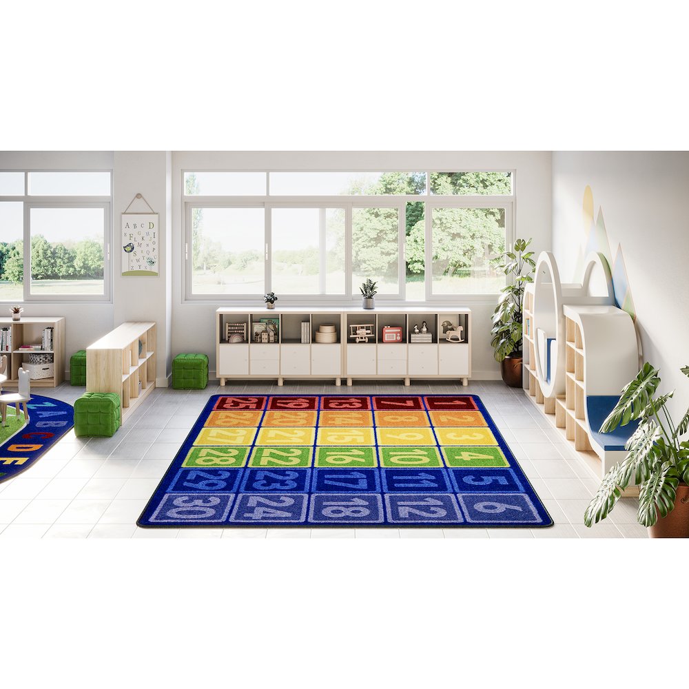 I Can Count 5'4" x 7'8" Area Rug in Color Multi. Picture 5