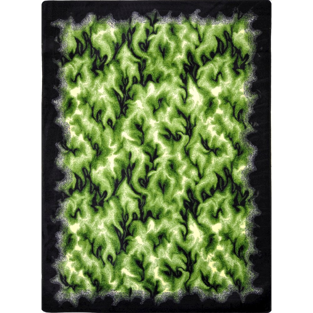 Kaleidoscope Inferno 3'10" x 5'4" Area Rug in Color Green. Picture 1