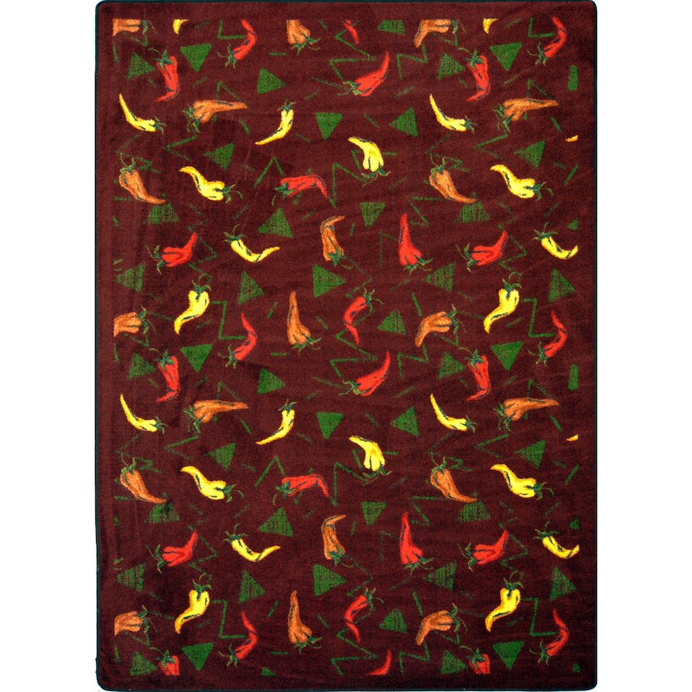 Kaleidoscope Jalapeno Fiesta 5'4" x 7'8" Area Rug in Color Garnet. Picture 1