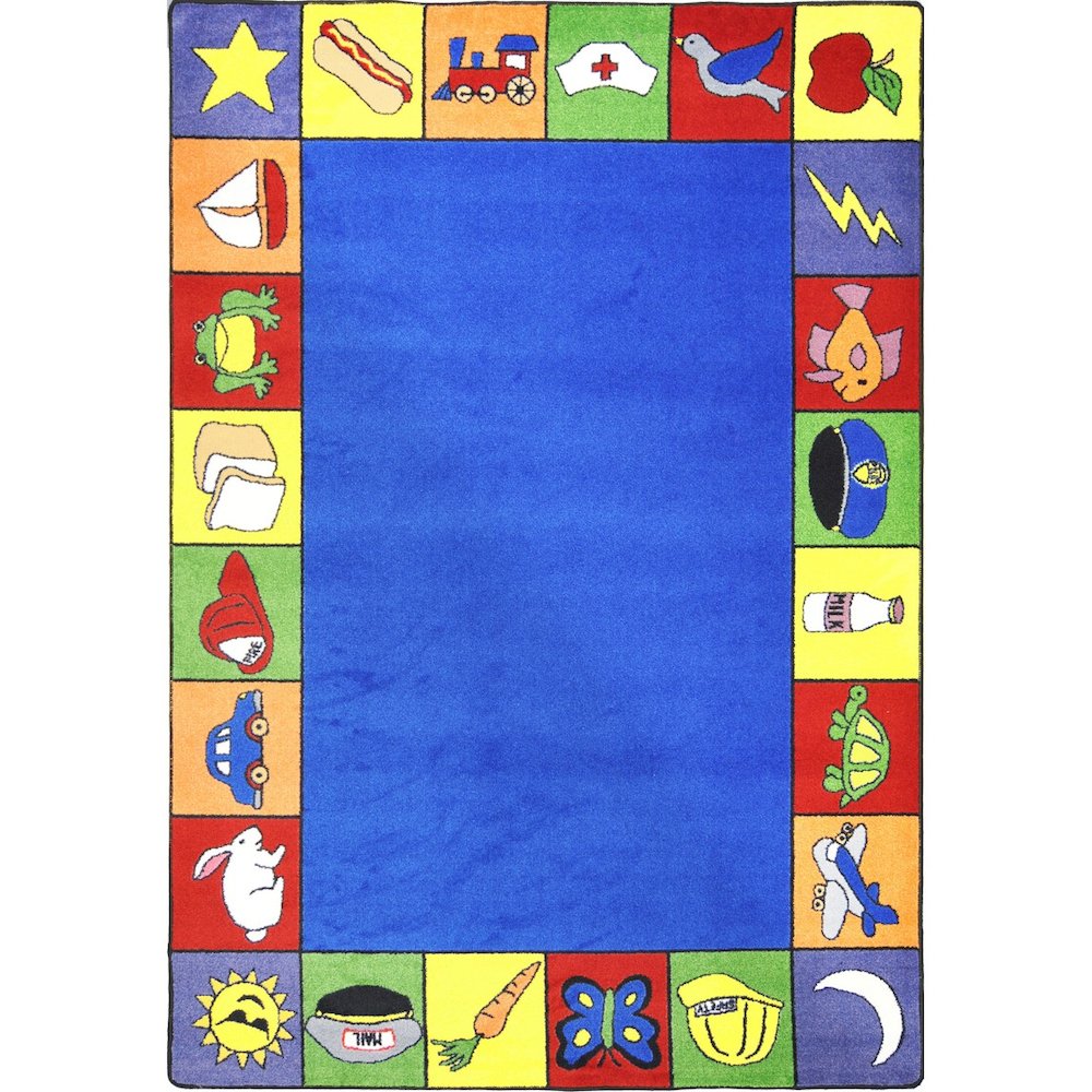 Kid Essentials Jump Start 5'4" x 7'8" Area Rug in Color Multi. Picture 1