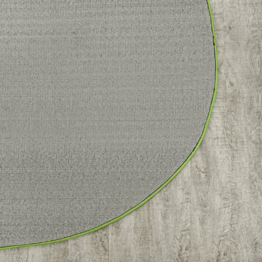 Kid Essentials Just Kidding 6' x 9' Oval Area Rug in Color Lime Green. Picture 4