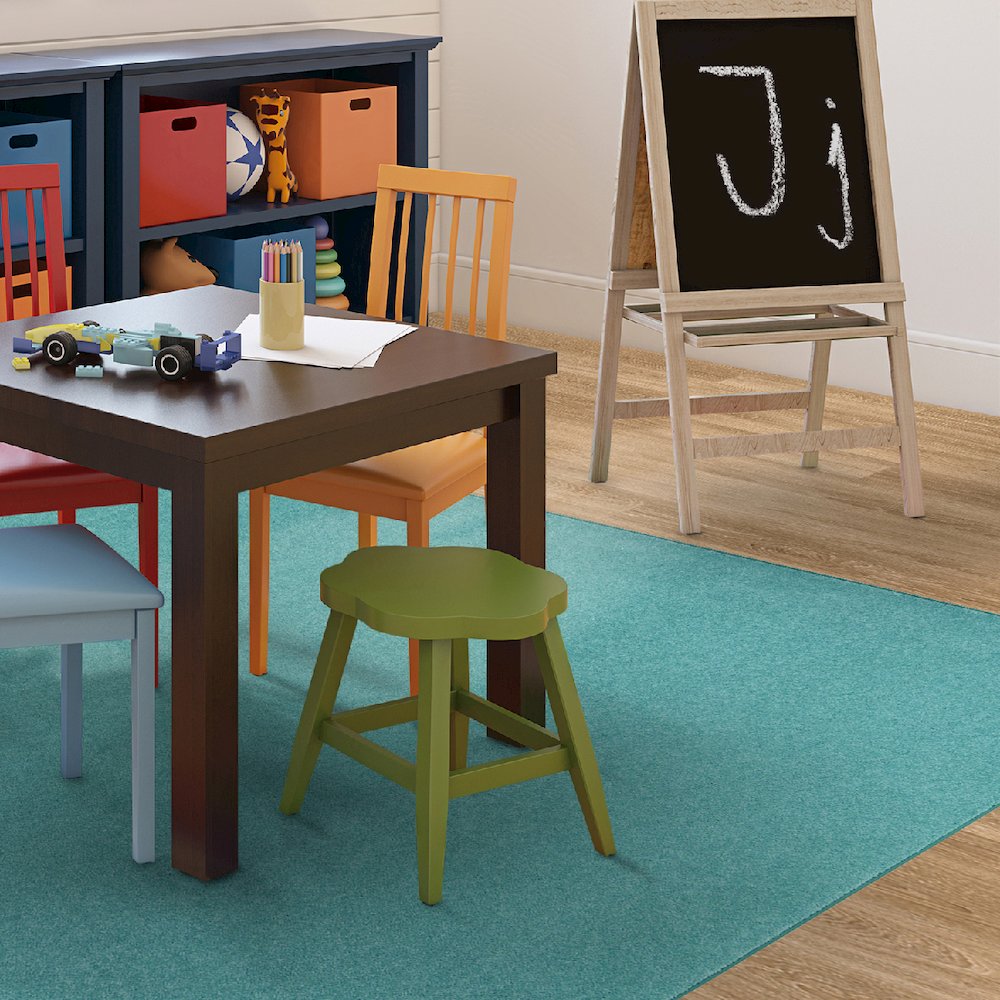 Kid Essentials Just Kidding 6' x 6'  Area Rug in Color Seafoam. Picture 5