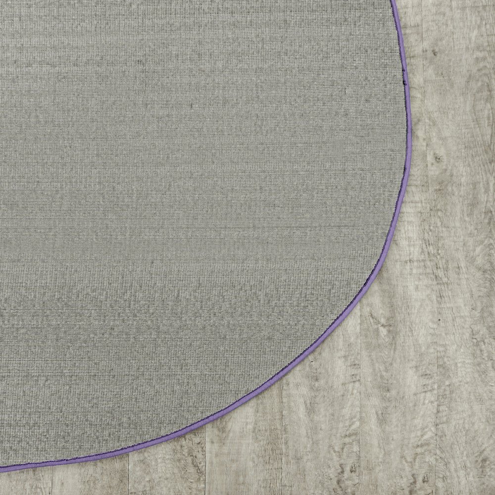 Kid Essentials Just Kidding 6' x 9' Oval Area Rug in Color Very Violet. Picture 4