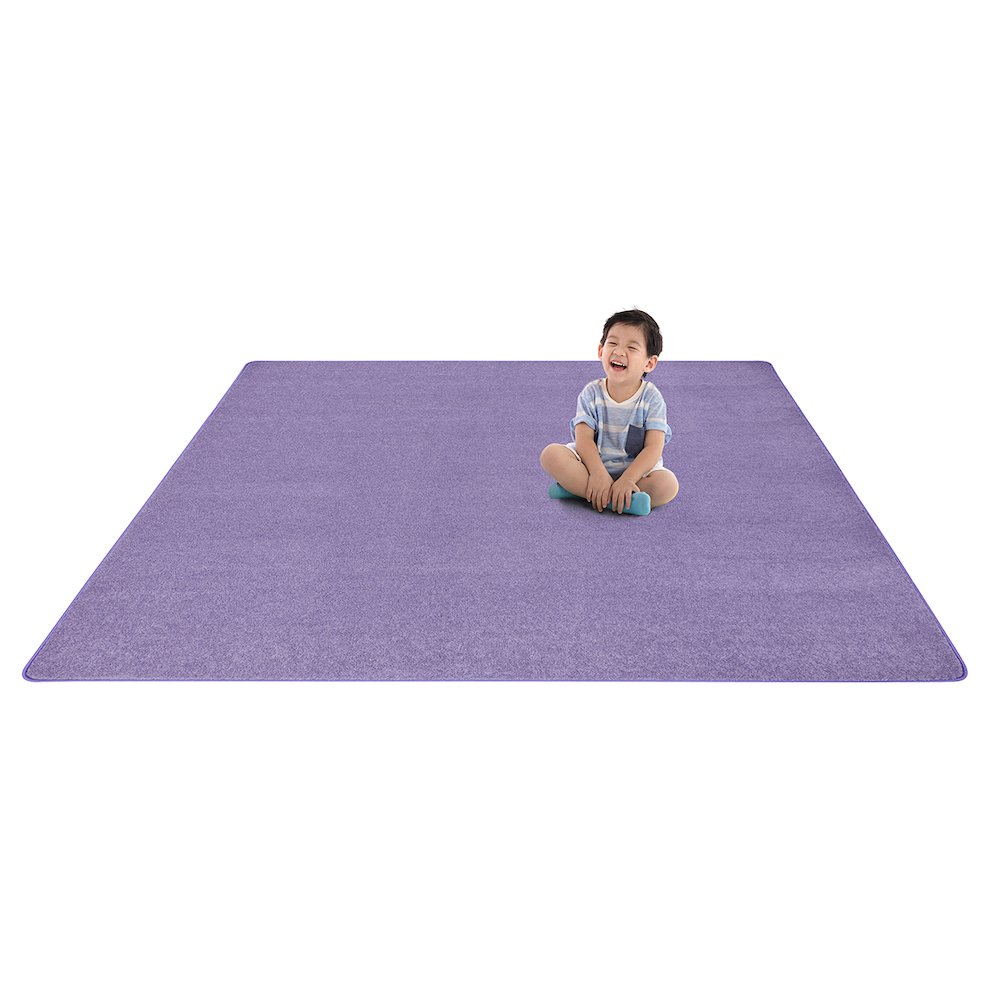 Kid Essentials Just Kidding 6' x 6'  Area Rug in Color Very Violet. Picture 2