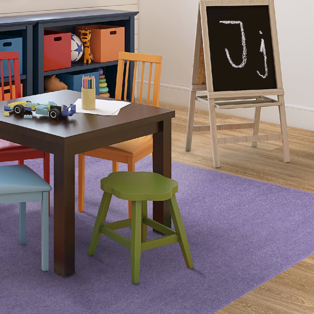 Kid Essentials Just Kidding 6' x 6'  Area Rug in Color Very Violet. Picture 5