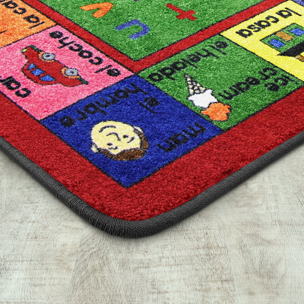 Kid Essentials LenguaLink (Spanish) 5'4" x 7'8" Area Rug in Color Multi. Picture 2