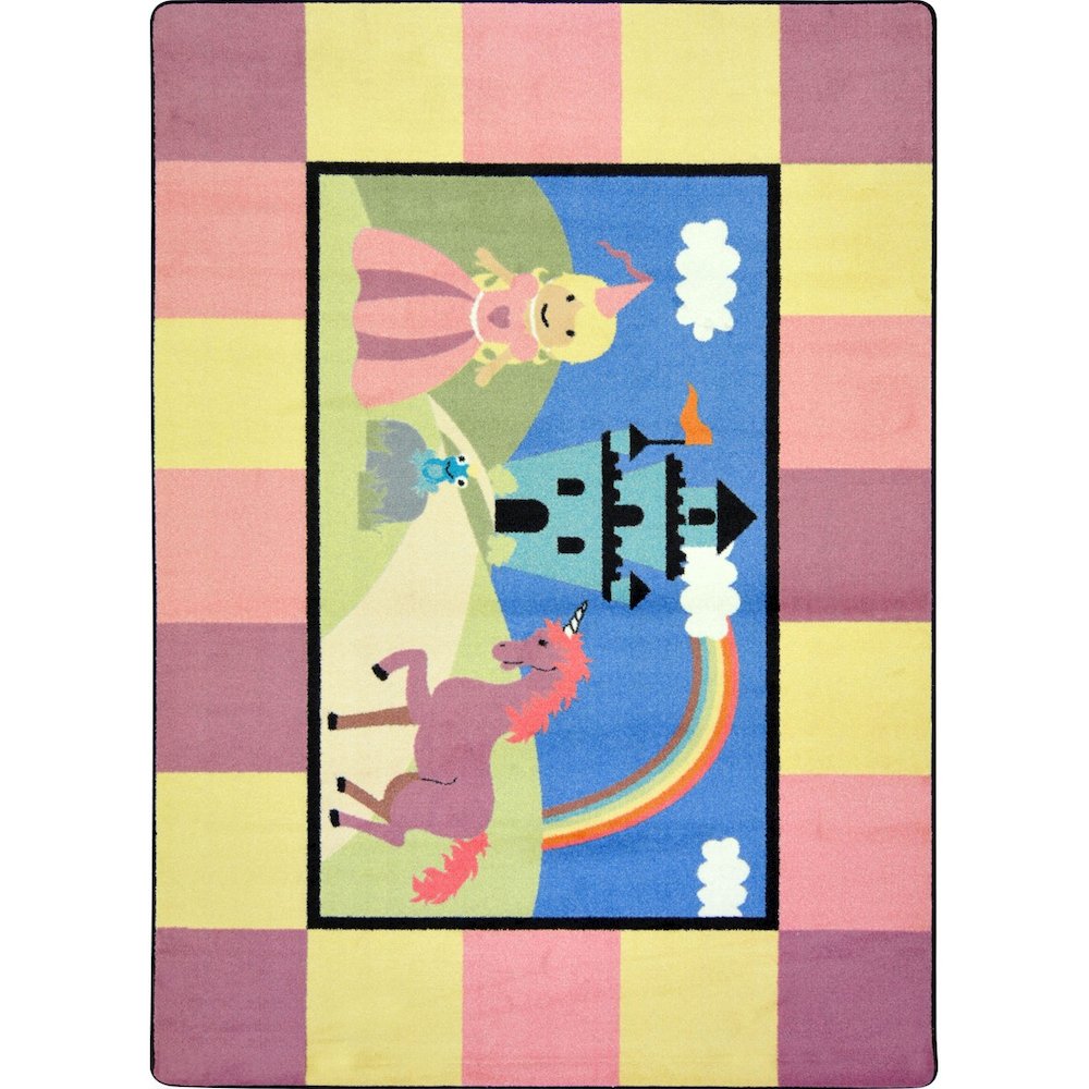 Kid Essentials Lil' Princess 3'10" x 5'4" Area Rug in Color Multi. Picture 1