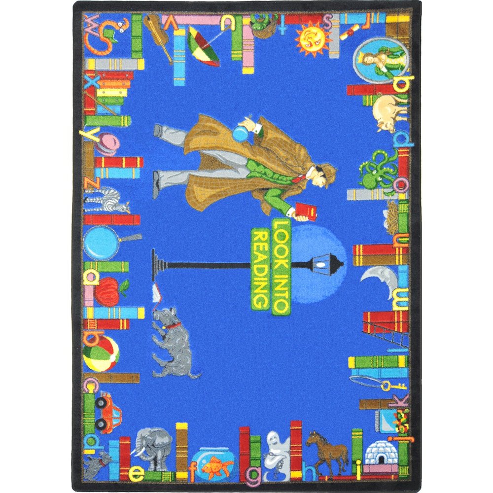 Kid Essentials Look Into Reading 5'4" x 7'8" Area Rug in Color Multi. Picture 1