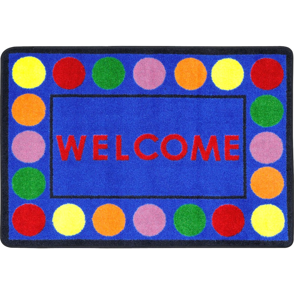 Kid Essentials Lots of Dots 2'8" x 3'10" Area Rug in Color Multi. Picture 1