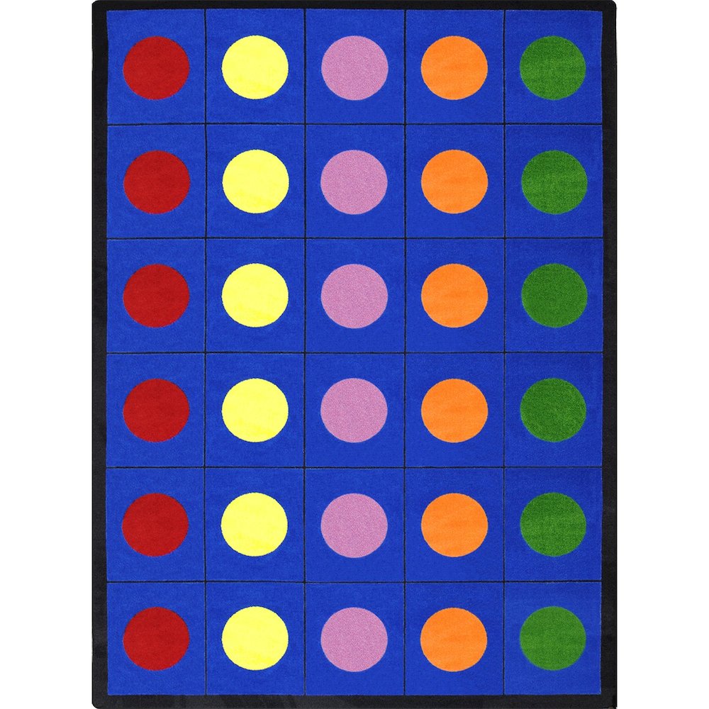 Kid Essentials Lots of Dots 7'8" x 10'9" Area Rug in Color Multi. Picture 1
