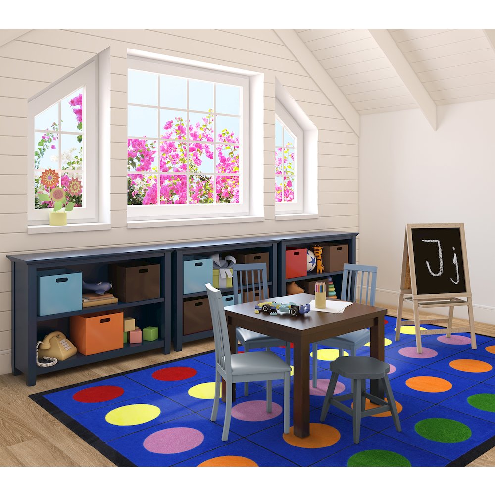Kid Essentials Lots of Dots 7'8" x 10'9" Area Rug in Color Multi. Picture 3