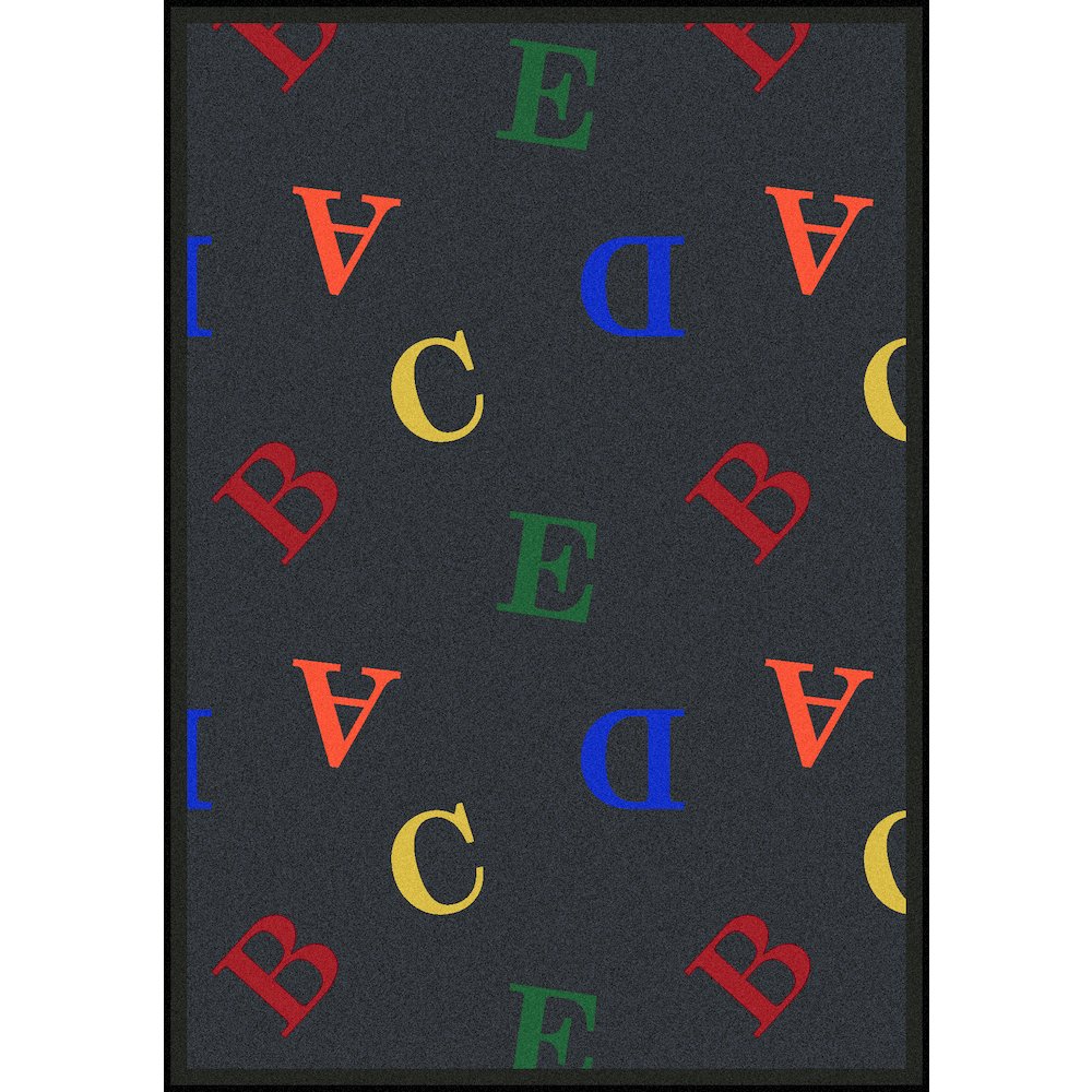 Playful Patterns Love Letters 3'10" x 5'4" Area Rug in Color Licorice. Picture 1
