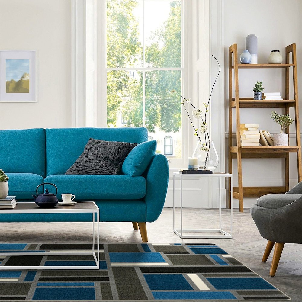 First Take Matilda 5'4" x 7'8" Area Rug in Color Sapphire. Picture 3