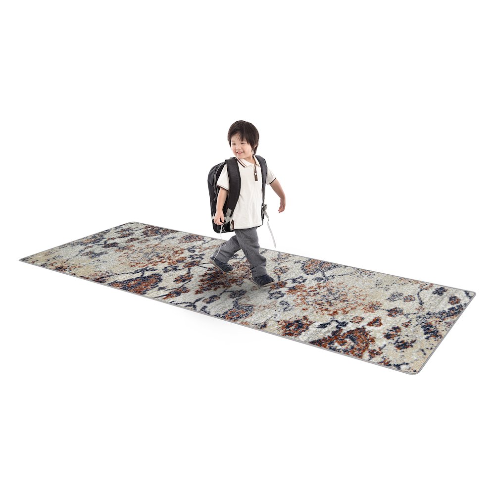 Mojave Bloom 2'1" x 7'8" Runner Area Rug in Color Sunset. Picture 3