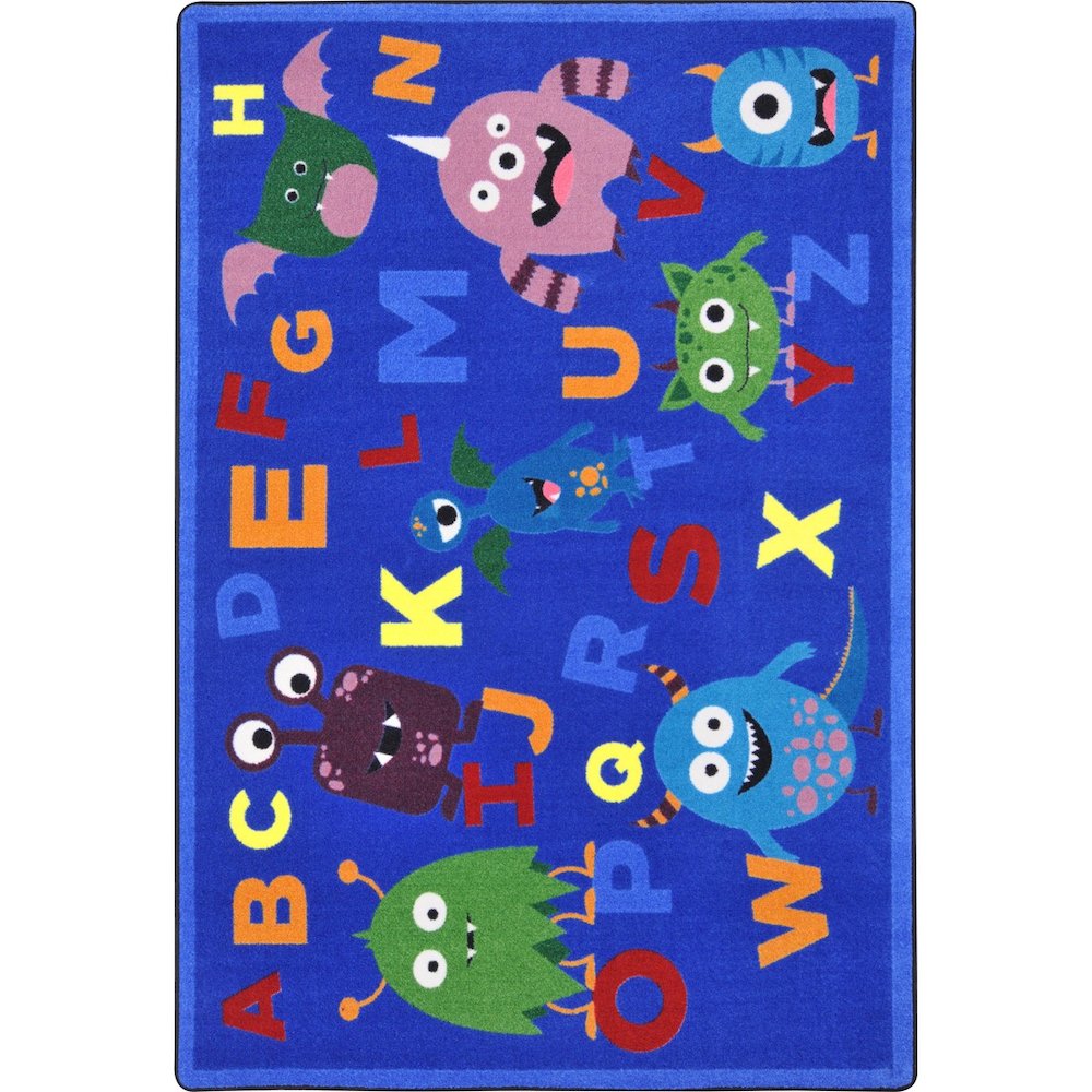 Kid Essentials Monster Mash 5'4" x 7'8" Area Rug in Color Multi. Picture 1
