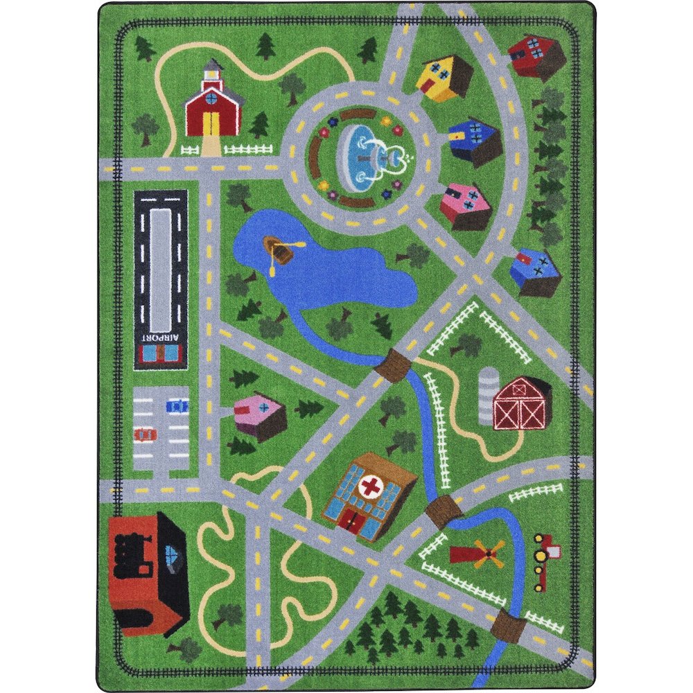 Kid Essentials Neighborhood Explorer 5'4" x 7'8" Area Rug in Color Multi. Picture 1