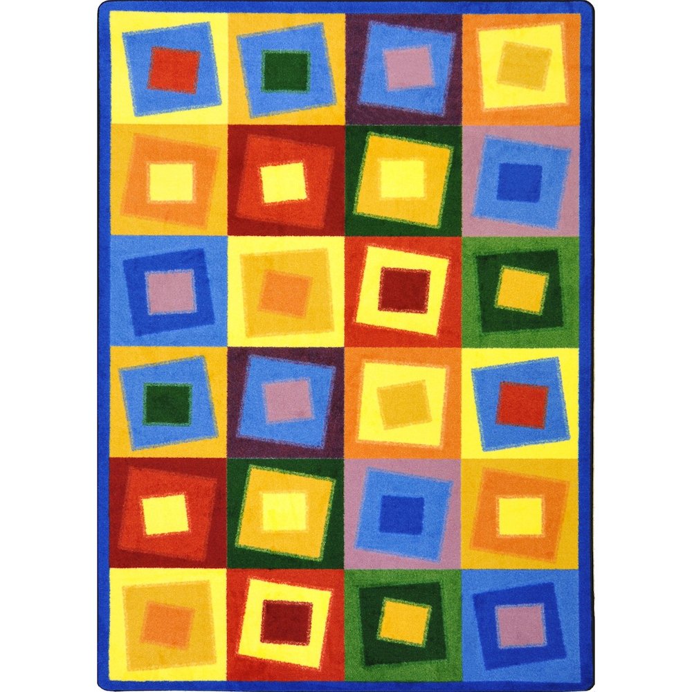 Kid Essentials Off Balance 3'10" x 5'4" Area Rug in Color Brights. Picture 1