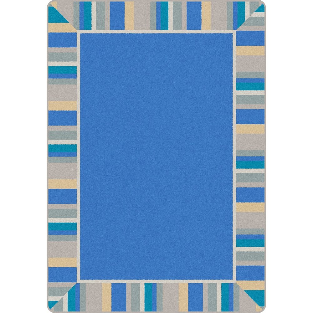 Kid Essentials Off the Cuff 3'10" x 5'4" Area Rug in Color Light Blue. Picture 1