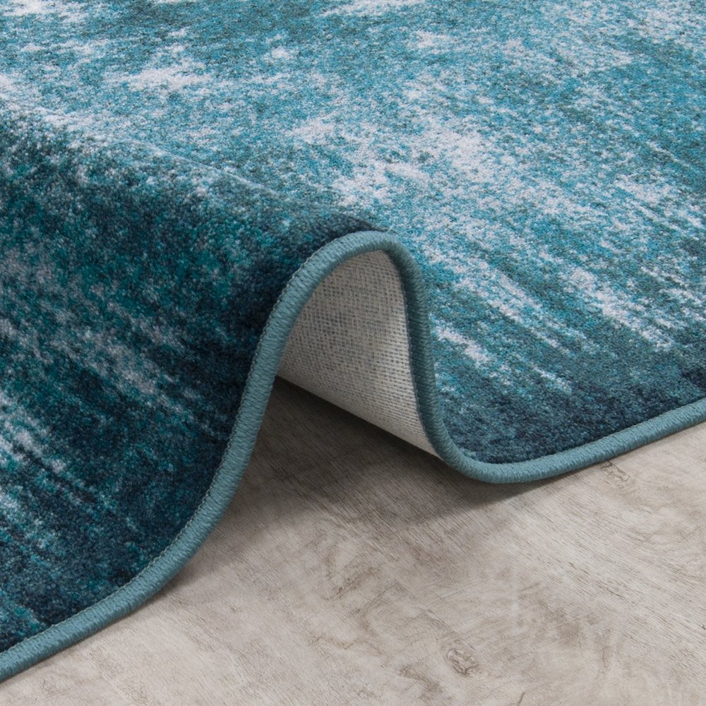 First Take On The Edge 3'10" x 5'4" Area Rug in Color Riviera. Picture 2
