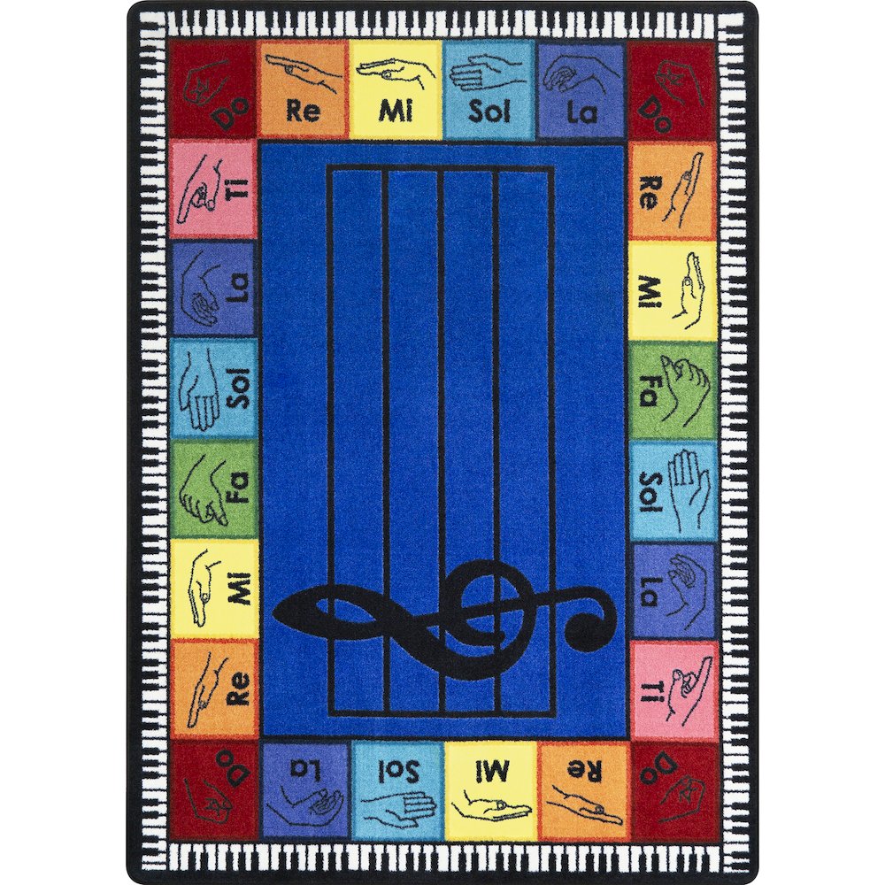 Pitch Perfect 5'4" x 7'8" Area Rug in Color Multi. Picture 1